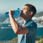 Fitness,,Man,And,Drinking,Water,Outdoor,For,Wellness,,Body,Health