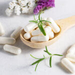 Collagen,Capsules,For,Skin,And,Beauty,In,The,Wooden,Spoon