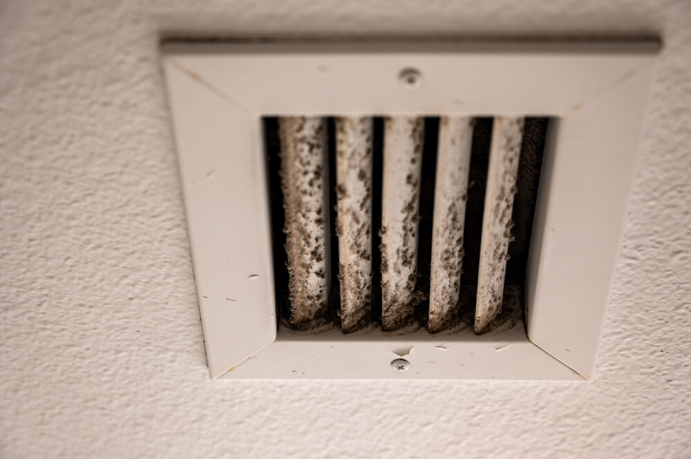 White,Vent,Showing,Dirt,And,Grime,From,Daily,Use.,Concept